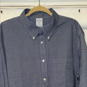 Brooks Brothers Blue Patterned Casual Shirt